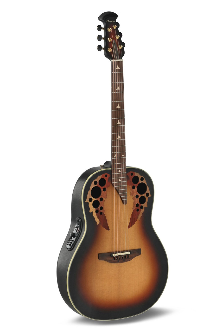 Ovation Guitar E-Acoustic Guitar Pro Series Elite Deep Bowl Non-Cutaway (1718-1-G) | Musician Madness