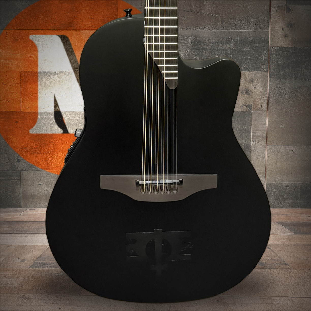 Ovation 1598-MEIII Adamas Melissa Etheridge Signature Mid Cutaway 12 String RH Acoustic Electric Guitar - Black (1598-MEIII) | Musician Madness