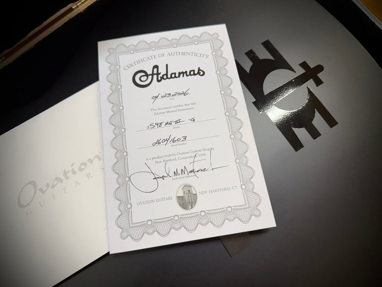 Ovation 1598-MEIII Adamas Melissa Etheridge Signature Mid Cutaway 12 String RH Acoustic Electric Guitar - Black (1598-MEIII) | Musician Madness