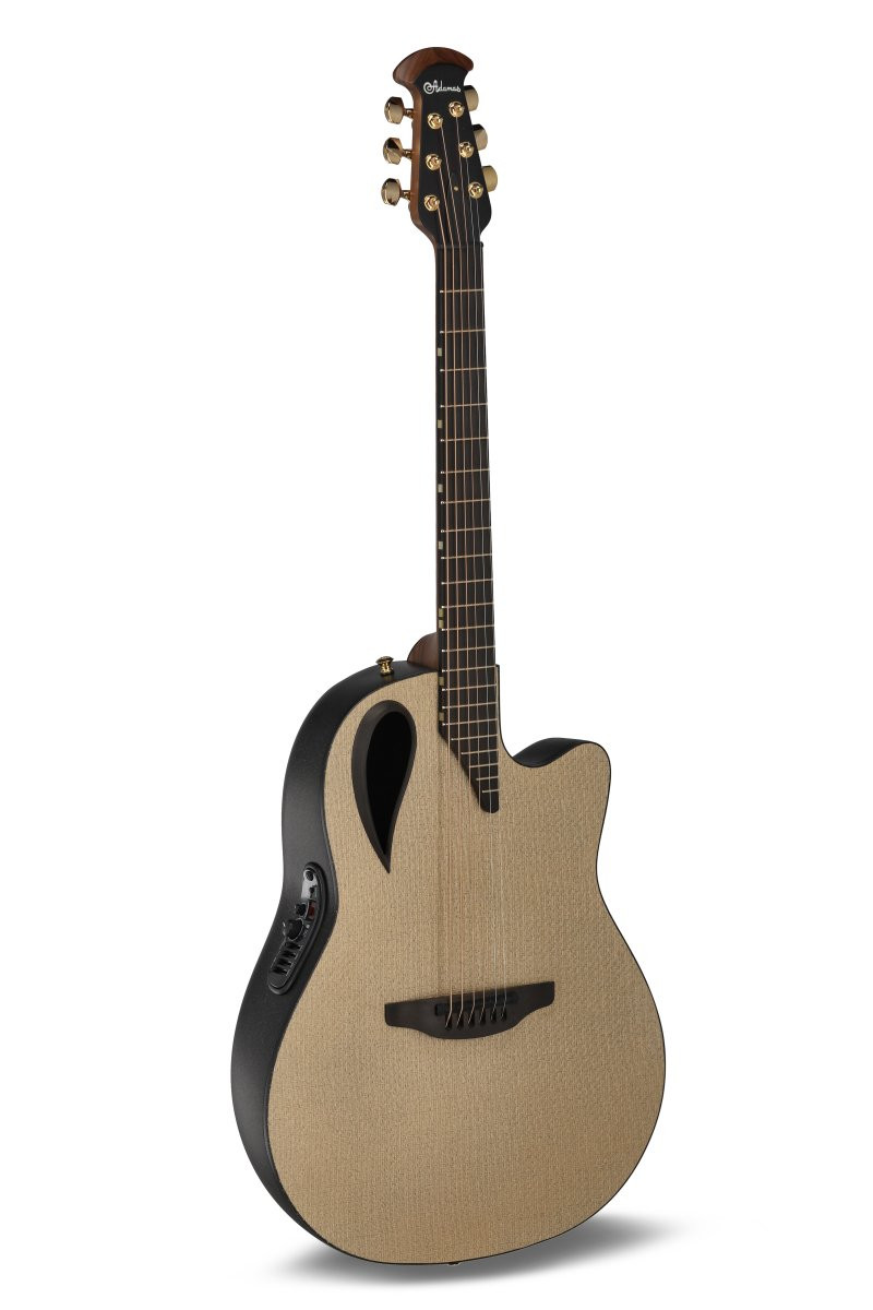 Adamas E-Acoustic Guitar MD80-AG-G Teadrop Mid Cutaway Gold Woven Texture 50TH Aniv. (MD80-AG-G) | Musician Madness