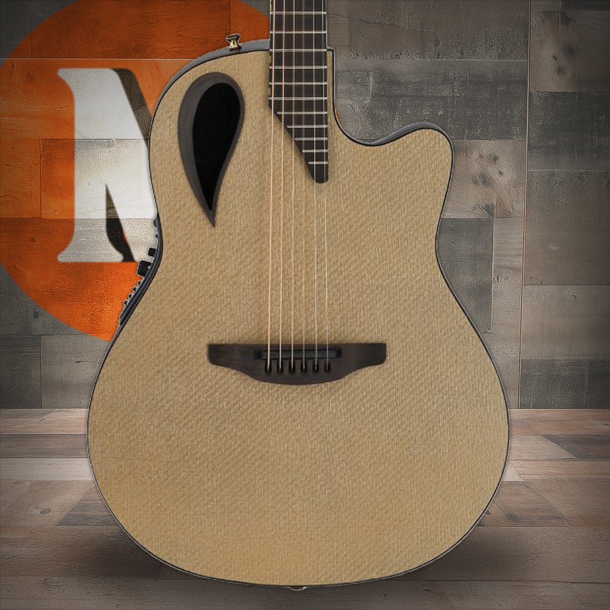 Adamas E-Acoustic Guitar MD80-AG-G Teadrop Mid Cutaway Gold Woven