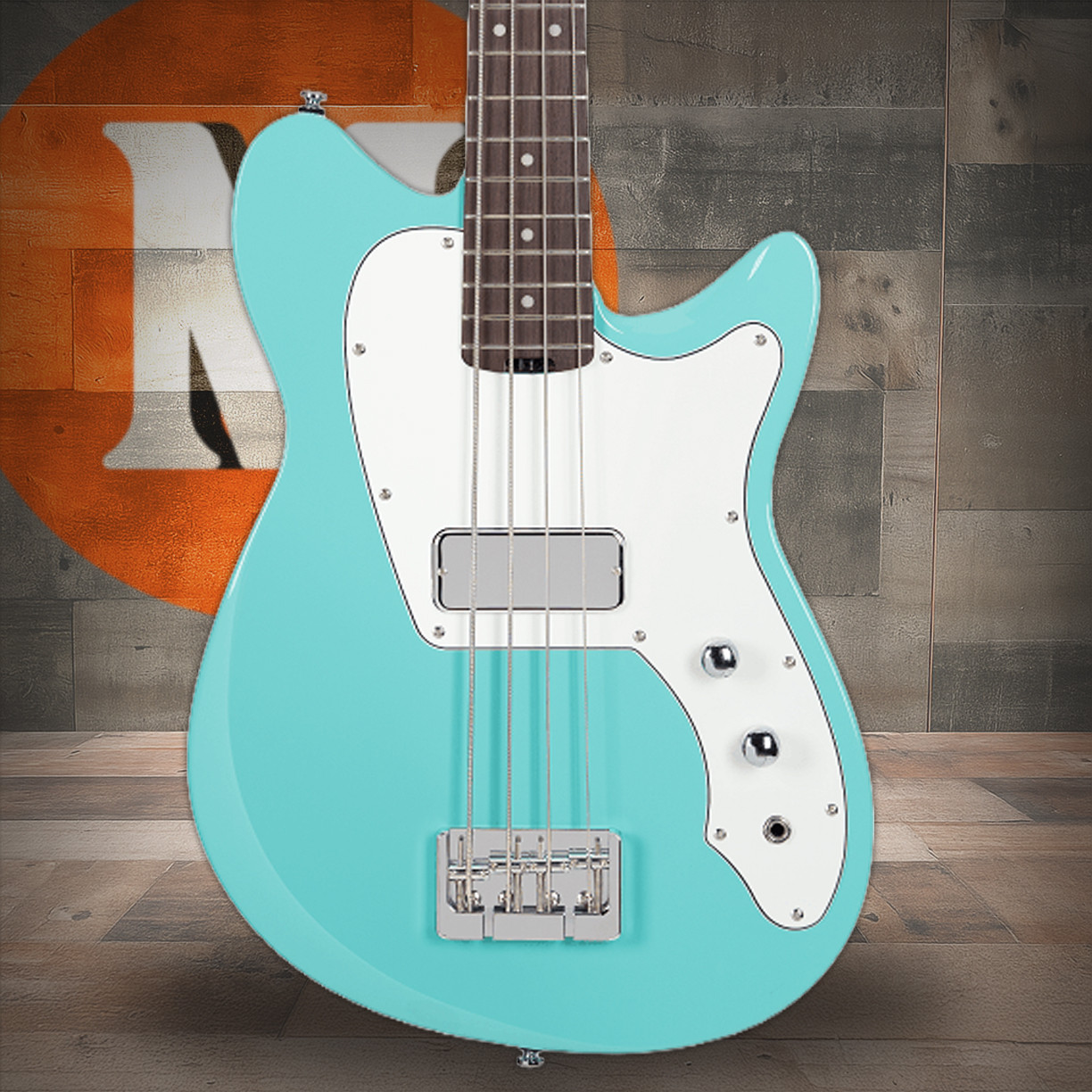 Cort Retro 304 Short-Scale 4-String Bass Guitar with Gig Bag - Seafoam Green (M200BKM-U) | Musician Madness