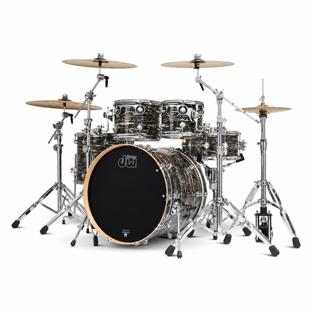DW Performance Limited Edition 5pc Drum Set Black Oyster Glass | Musician Mandess