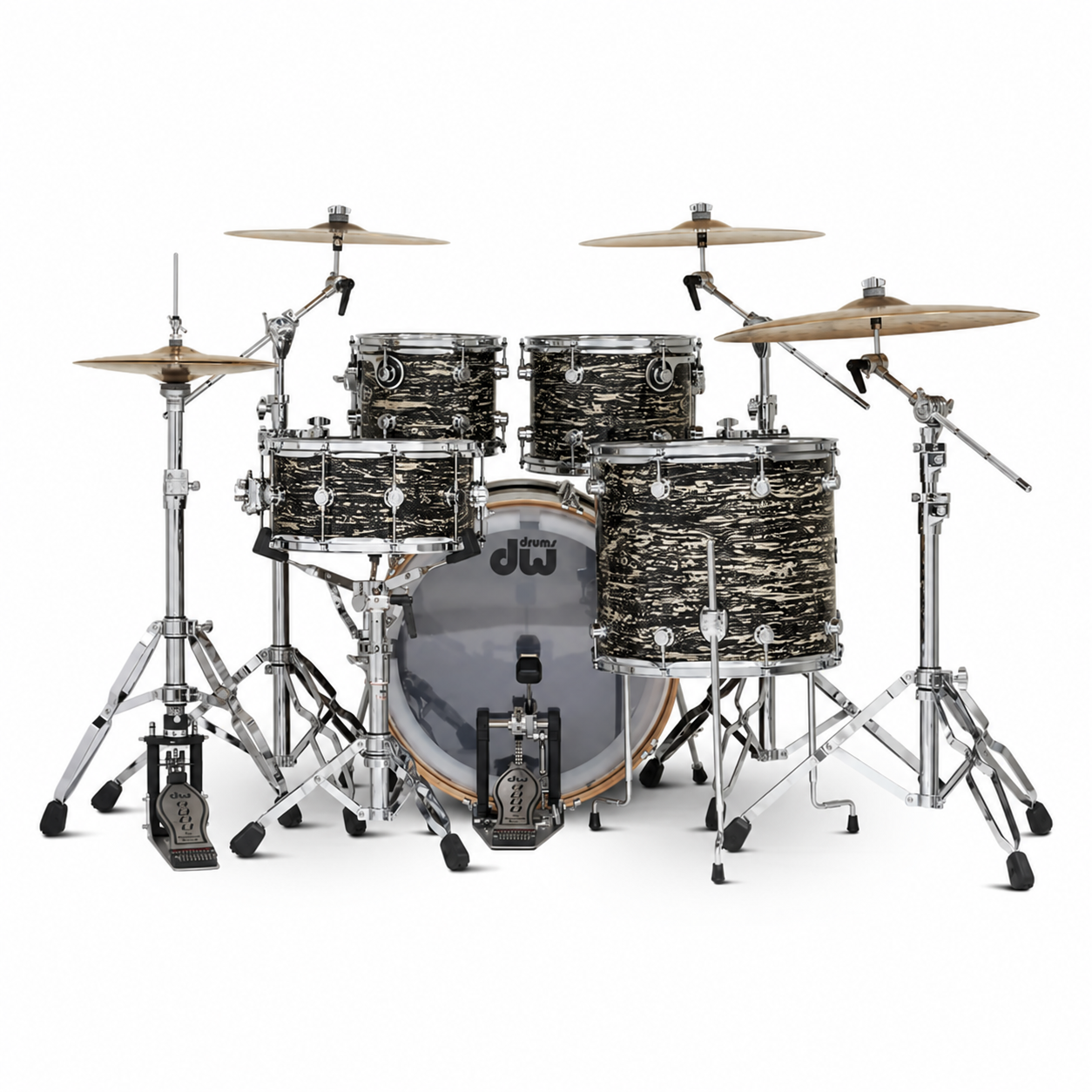 DW Performance Limited Edition 5pc Drum Set Black Oyster Glass | Musician Mandess