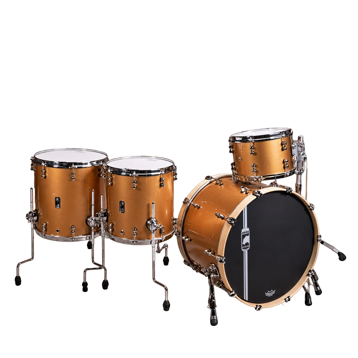 Mapex Black Cherry Bomb Panther Design Lab Transparent Copper 4-Piece Shell Pack | Musician Madness