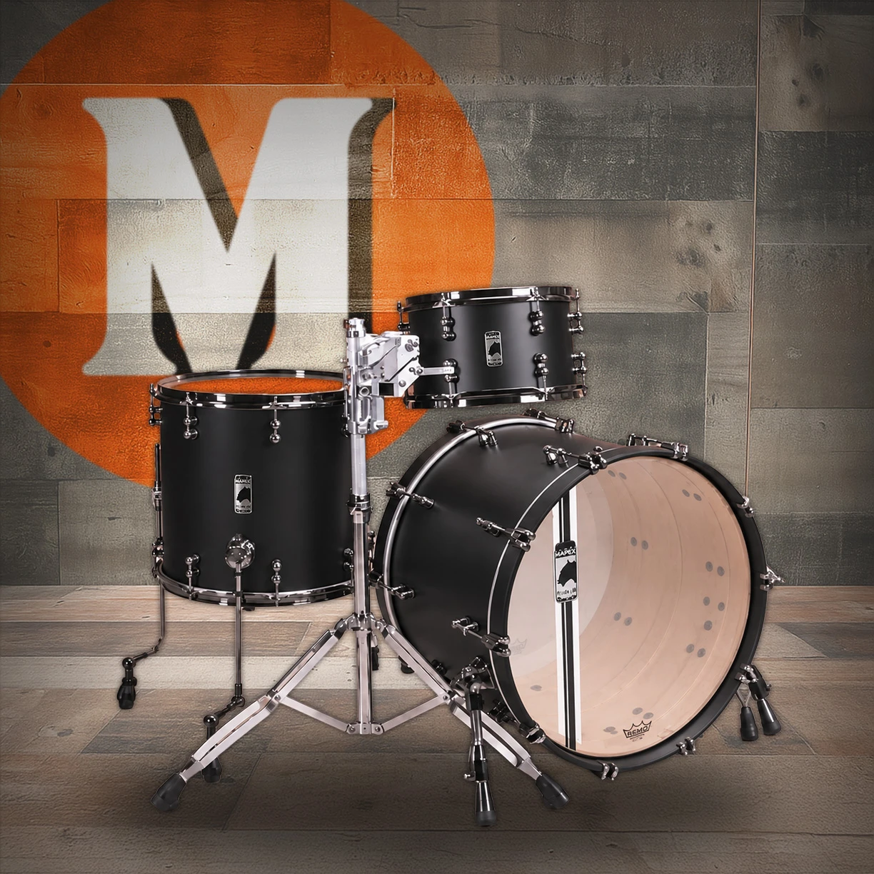 Mapex Black Panther Design Lab Versatus 3 Piece Shell Pack - Flat Black | Musician Madness