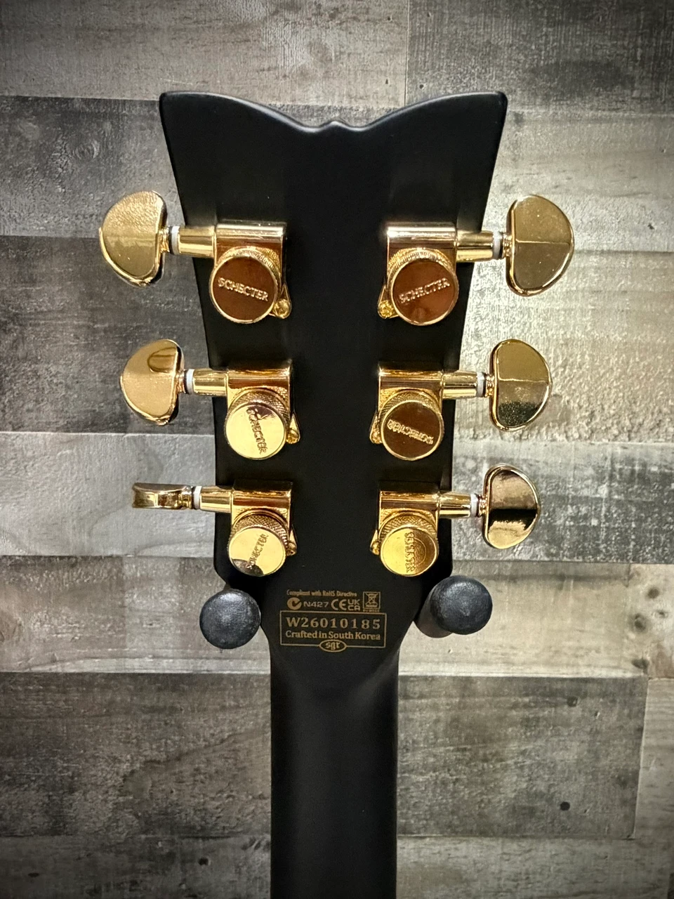 Schecter Solo II Custom Left Handed Electric Guitar - Aged Black Satin (662)