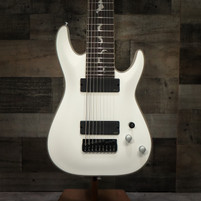 Unleash the Power of Nine: Introducing the Schecter White Damien Platinum 9-String Electric Guitar Exclusive Run for Musician Madness Only! 