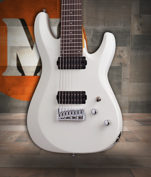 Schecter C-8 Deluxe Electric Guitar - Satin White (441)