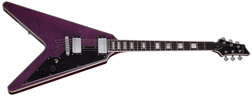 Schecter V-1 Custom Electric Guitar - Trans Purple (654) | Musician Madness