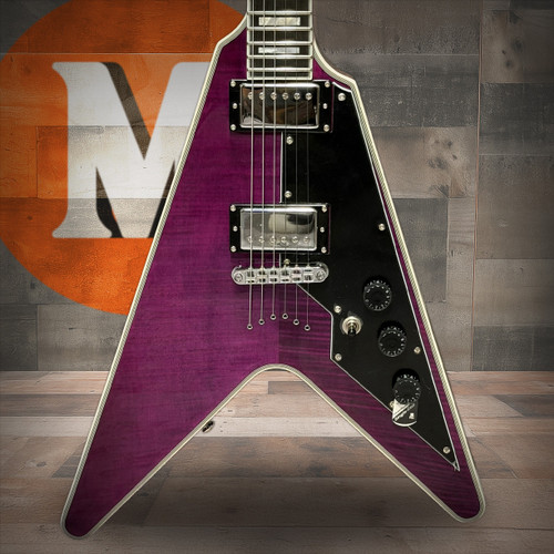 Schecter V-1 Custom Electric Guitar - Trans Purple (654
