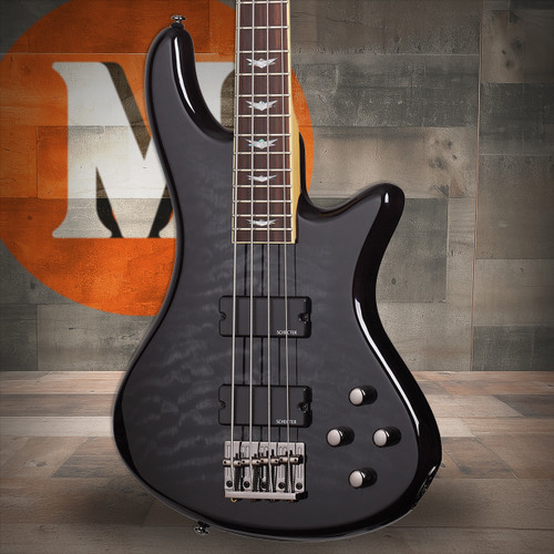 Schecter Stiletto Extreme-4 Bass Guitar - See Thru Black (2503) | Musician Madness