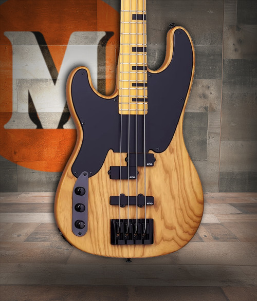 Schecter Model-T Session Left-Handed Bass Guitar (LH) - 4-string left-handed bass with EMG pickups, satin finish, and smooth neck for classic tone and comfortable playability