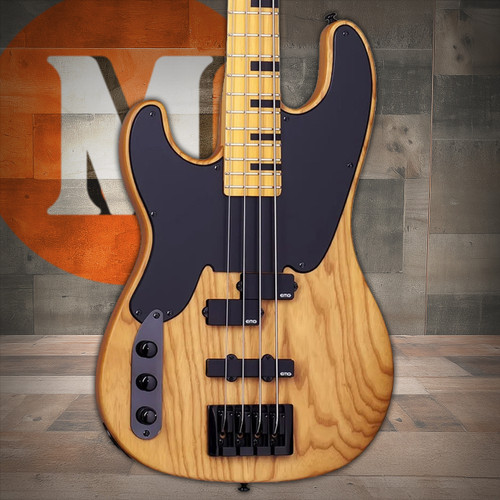 Schecter Model-T Session Left-Handed Electric Bass - Aged Natural Satin (2849) | Musician Madness