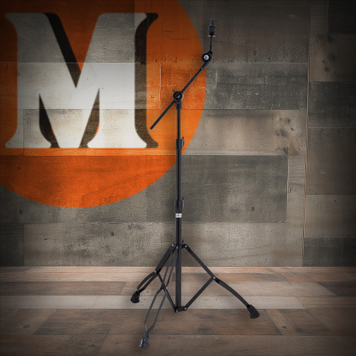 Mapex Mars Boom Cymbal Stand Black Plated (B600EB) - adjustable double-braced boom stand with slip-resistant feet and sleek black hardware finish for durable performance