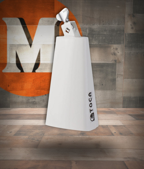 The Toca 4426-T Bongo Bell features a durable steel construction with a bright white finish and delivers a crisp, projecting tone suited for Latin styles, drum kits, and percussion ensembles. Its standard mounting bracket ensures compatibility with most percussion mounts, making it a versatile addition to any setup.