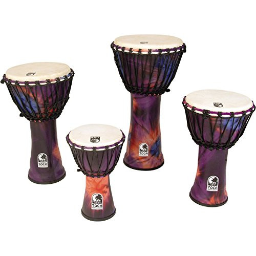 Toca a Synergy Freestyle Rope Tuned Djembe 9 In Purple
