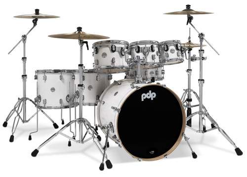 PDP Concept Maple 7-Piece Drum Set - Pearlescent White, Chrome Hardware (PDCM2217PW) | Musician Madness