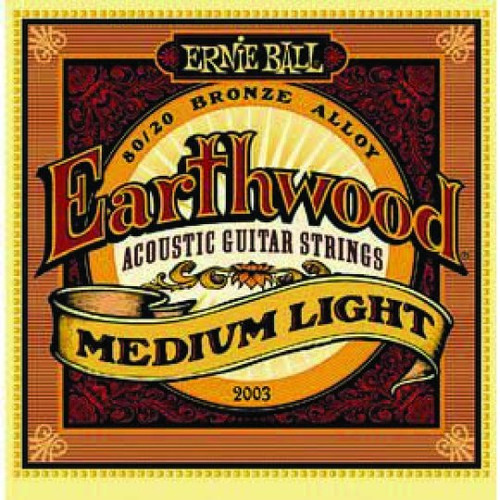 Ernie Ball Earthwood Guitar Strings Med Light 12-54