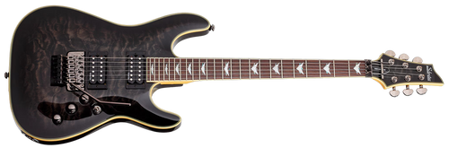 Schecter Omen Extreme Floyd Rose Electric Guitar - See Thru Black (2027) | Musician Madness