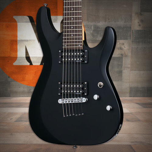 Schecter C-7 Deluxe Electric Guitar - Satin Black (437)