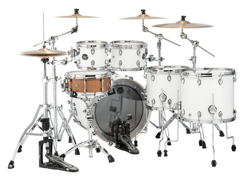 Mapex Saturn Studioease 5 Piece Shell Pack Without Snare Satin White (SR628XURM)