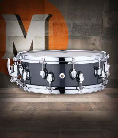Mapex Black Panther Razor 14" x 5.5" Snare Drum â€“ Dark Grey (BPNML4500CGD) featuring a maple shell, precision hardware, and bright, cutting tone for versatile drummers.