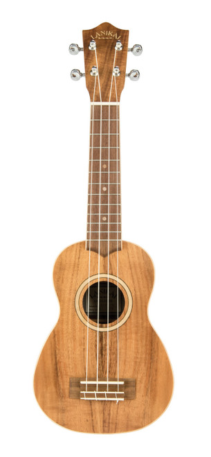 The Lanikai ACST-S Soprano Ukulele features an acacia top, back, and sides that produce a bright, punchy tone with clear projection. The soprano size offers classic ukulele feel and portability, while the natural acacia grain gives it a beautiful, organic look. Ideal for travel, practice, and players who enjoy a lively, traditional soprano voice.