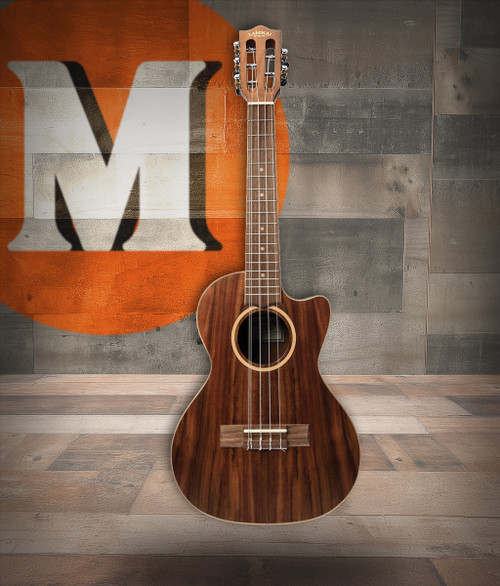 The Lanikai ACST-5CET Tenor Ukulele features an acacia top, back, and sides, producing warm, resonant tone with excellent clarity. Its 5-string configuration (high and low G) expands harmonic range and adds fullness to chords. The cutaway design provides easier high-fret access, while the FishmanÃ‚Â® Kula preamp with onboard tuner delivers clean, natural amplified tone. Perfect for intermediate and professional players.