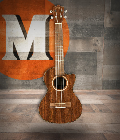 Lanikai All Solid Mahogany Tenor Cutaway A/E Ukulele w/ Kula Preamp (MAS-CET)|Musician Madness