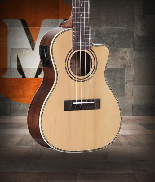 Alvarez Artist AU70WCCE Concert Acoustic-Electric Ukulele featuring a cutaway design, warm tonal woods, sleek Artist Series craftsmanship, and built-in EQ and tuner for studio and live performance.