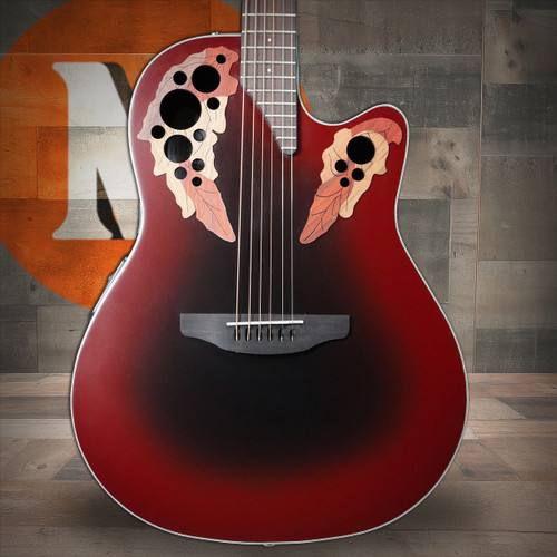 Ovation CE44-RRB-G Celebrity Reverse Red Burst Mid Bowl Acoustic Guitar | Musician Madness