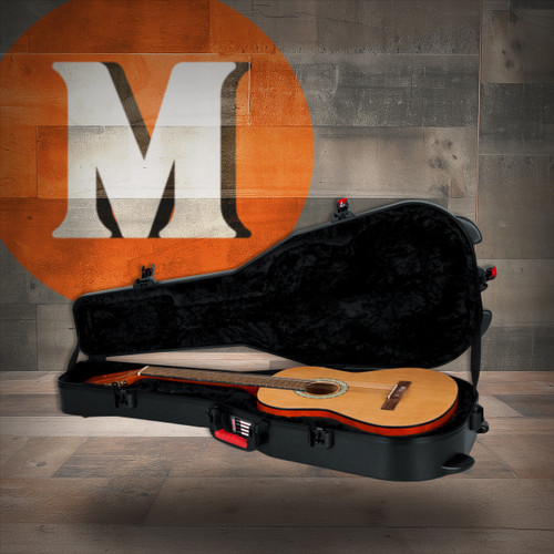 Gator GTR-CLASS ATA Molded Classical Guitar Case featuring a rugged ATA-grade exterior, plush padded interior, reinforced latches, and form-fit protection designed for standard classical guitars.