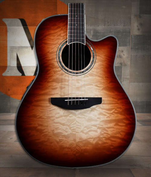 Ovation CS24X-7C Celebrity Standard Exotic Mid Depth Cutaway 6-String Acoustic-Electric Guitar