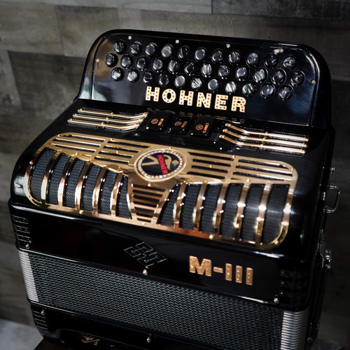 Hohner Anacleto Mark III Diatonic Button Accordion SOL Jet Black