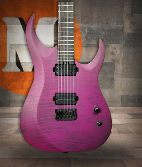 Schecter John Browne Tao-6 Electric Guitar in Satin Trans Purple finish - B-Stock 6-string signature model with multi-scale design, custom pickups, and sleek modern hardware