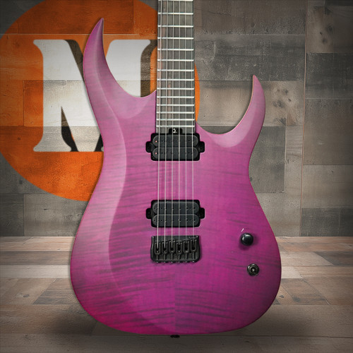 Schecter John Browne Tao-6 Electric Guitar in Satin Trans Purple finish - B-Stock 6-string signature model with multi-scale design, custom pickups, and sleek modern hardware