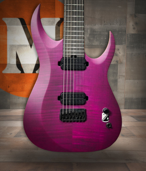 Schecter John Browne Tao-7 Electric Guitar in Satin Trans Purple finish - B-Stock 7-string signature model with multi-scale neck, premium hardware, and artist-inspired design