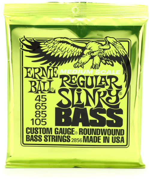 Ernie Ball 2832 Regular Slinky Nickel Wound Electric Bass Guitar Strings - .050-.105