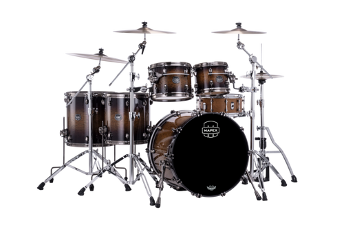 Mapex SATURN EVOLUTION WORKHORSE 5 PIECE SHELL PACK WITHOUT SNARE Exotic Night Forest Burst *Birch*