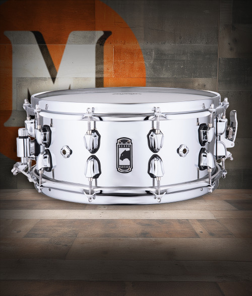 Mapex Black Panther Cyrus 14" x 6" Snare Drum â€“ Chrome (BPNST4601CN) featuring a steel shell, chrome finish, and powerful projection with crisp, articulate response.