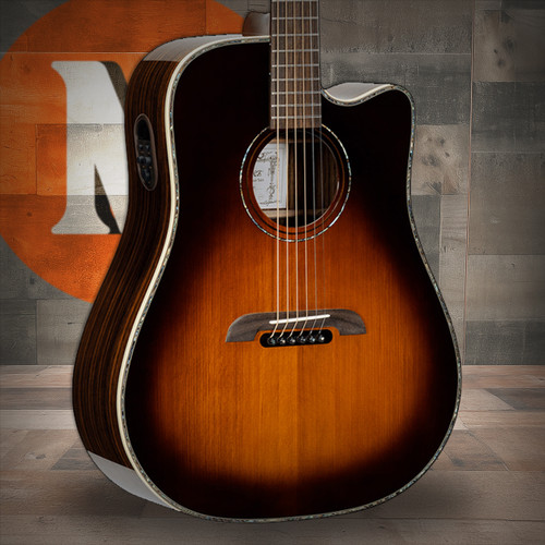 Alvarez Yairi Stage Dread Cedar/Rosewood Acoustic Electric w/Cutaway  (DY1_SUNBURST) | Musician Madness