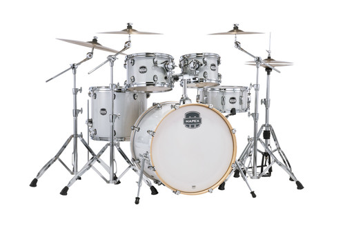 The Mapex Mars Birch MA529SFDT 5-Piece Rock Shell Pack features 100% birch shells that provide fast attack, focused lows, and crisp projection. The rock-size configuration delivers powerful punch for louder genres, while the Diamond Sparkle finish adds standout stage presence. SONIClear bearing edges improve tuning stability and maximize head-to-shell contact, making this an ideal choice for drummers seeking pro-level tone at an unbeatable value.