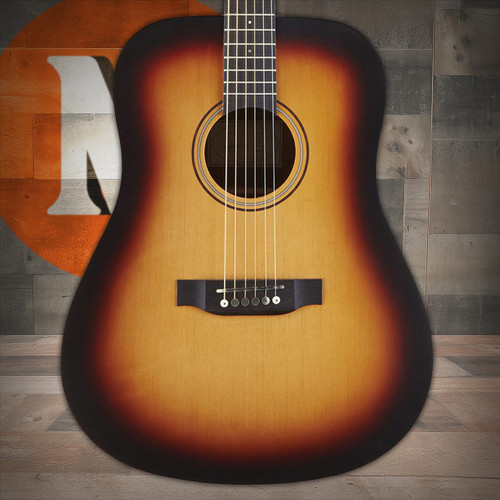 Austin Acoustic Dreadnought - Satin Sunburst (AA25DSSB) | Musician Madness
