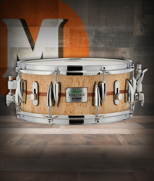 Sonor Benny Greb Signature Snare Drum 2.0 â€“ 13â€ x 5.75â€ Beech (SSD-130575-BGSDW2) â€“ professional signature snare available at Musician Madness.