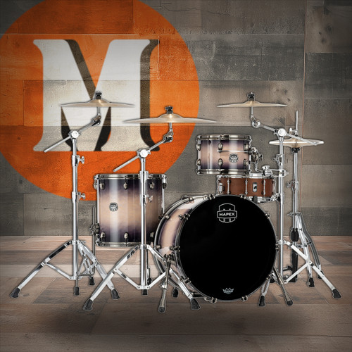 Mapex Saturn Evolution Hybrid Organic Rock 3-Piece Shell Pack (No Snare) - Exotic Violet Burst (SE426XHBPZ)