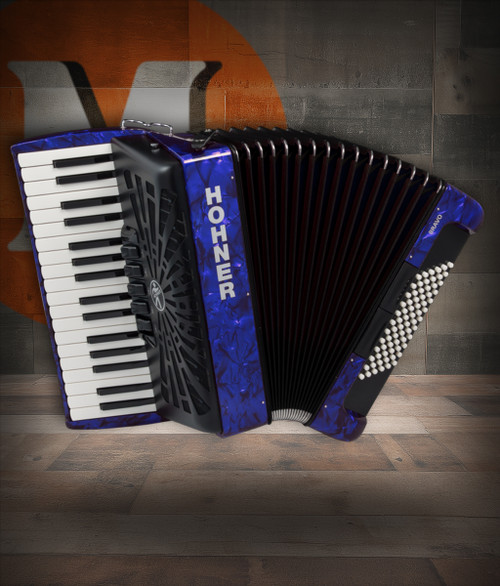 Add style and sound to your performance with the Hohner Bravo III 72 Pearl Dark Blue AccordionÃ¢â‚¬â€premium tone and German design. Shop Musician Madness today!