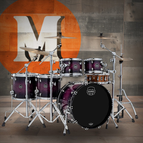 Mapex Saturn VI Exotic Studioease 5-Piece Shell Pack - Royal Purple Burst (SR628XUZXP) | Musician Madness