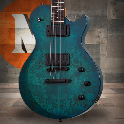 Schecter Solo Standard Ocean Blue Burst Burl Electric Guitar (3959) | Musician Madness