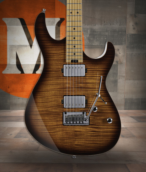 Cort Double Cutaway Electric Guitar in Antique Violin Burst finish â€“ solid-body design with dual humbuckers, contoured body, and warm vintage-inspired tone